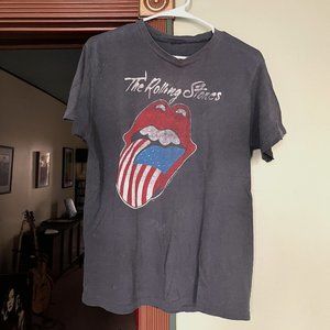 Vintage Gray Rolling Stones 1981 US Tour Short Sleeve T-Shirt - Size M